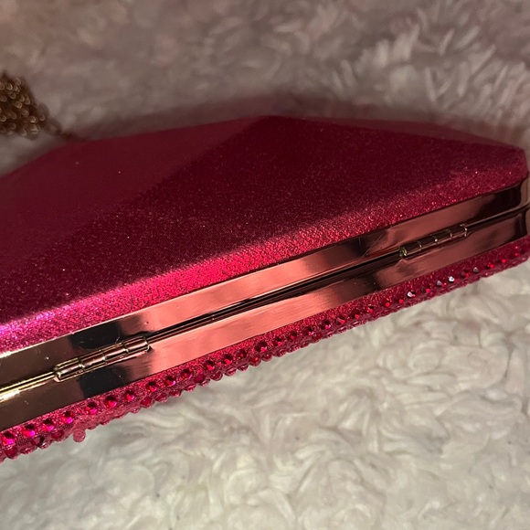 Pink Rhinestone Clutch Bag - Picture 9 of 11